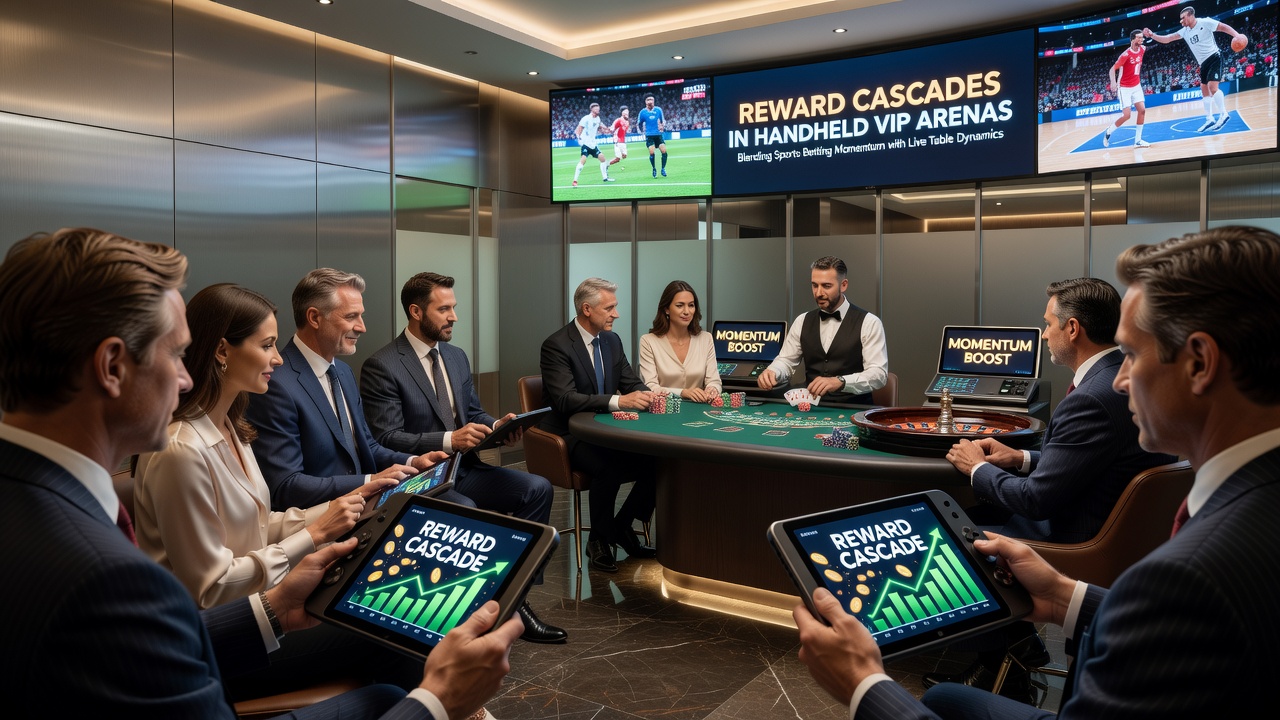 Mobile Oberfläche mit verknüpften Belohnungskaskaden zwischen Sportwetten und Live-Tischen
